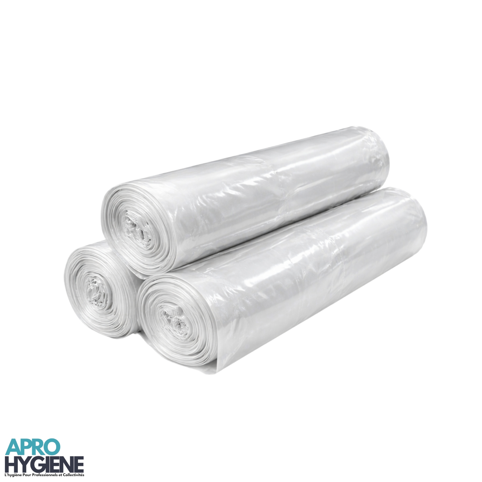 sac poubelle professionnels 160 litres transparent, rouleaux 10 pièces