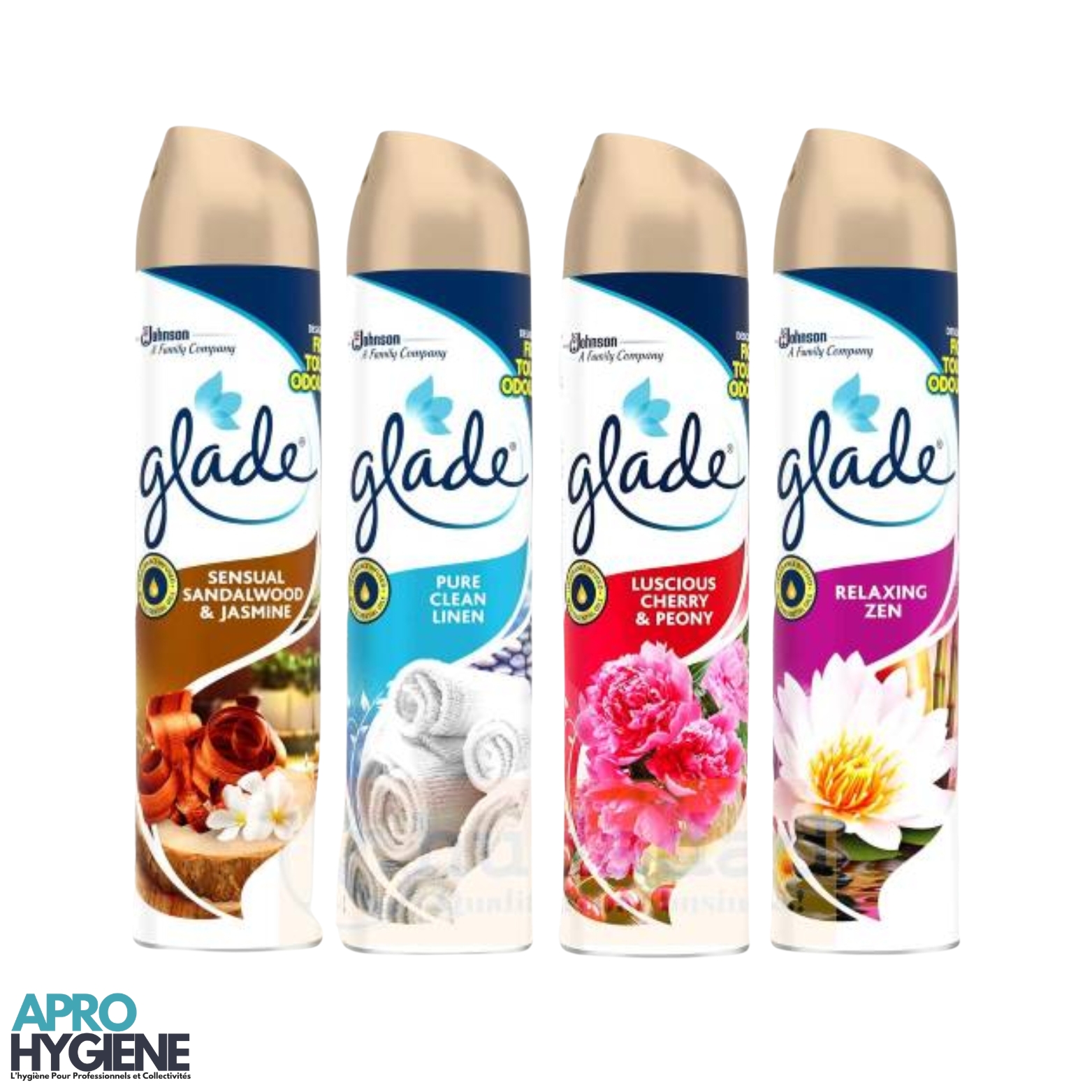 Désodorisant aérosol Glade de 300 ml.